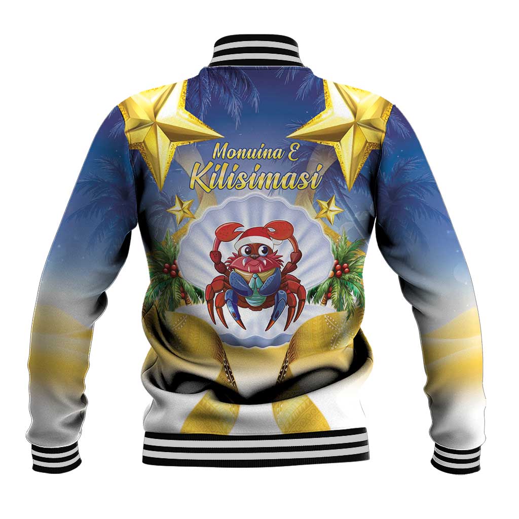 Niue Christmas Baseball Jacket Seashell Santa Beach Vibes - Polynesian Pride