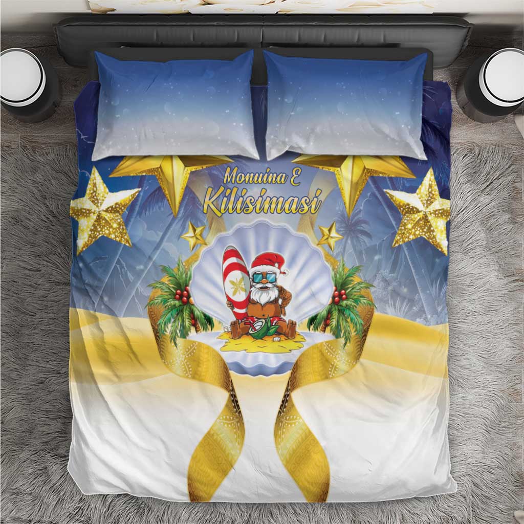 Niue Christmas Bedding Set Seashell Santa Beach Vibes - Polynesian Pride