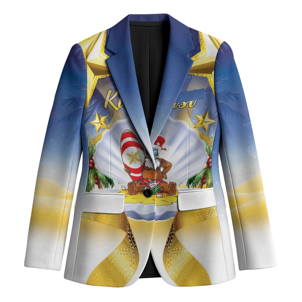 Niue Christmas Blazer Seashell Santa Beach Vibes - Polynesian Pride