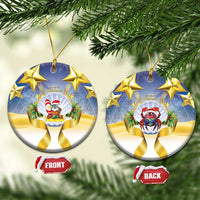 Niue Christmas Ceramic Ornament Seashell Santa Beach Vibes - Polynesian Pride