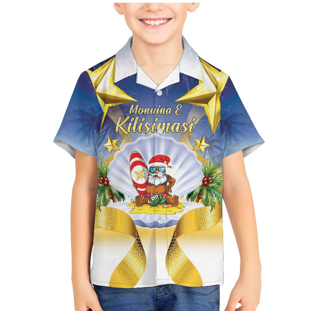 Niue Christmas Family Matching Mermaid Dress and Hawaiian Shirt Seashell Santa Beach Vibes - Polynesian Pride