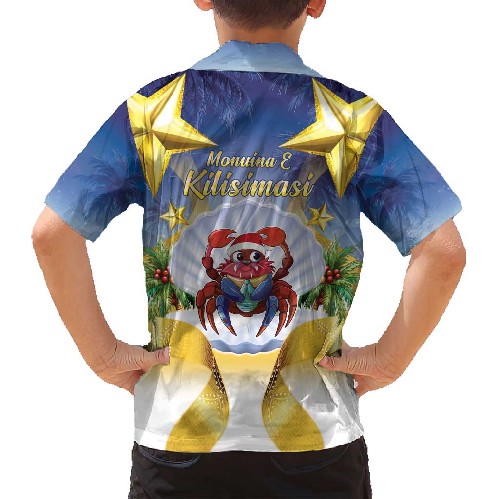 Niue Christmas Family Matching Off Shoulder Maxi Dress and Hawaiian Shirt Seashell Santa Beach Vibes - Polynesian Pride