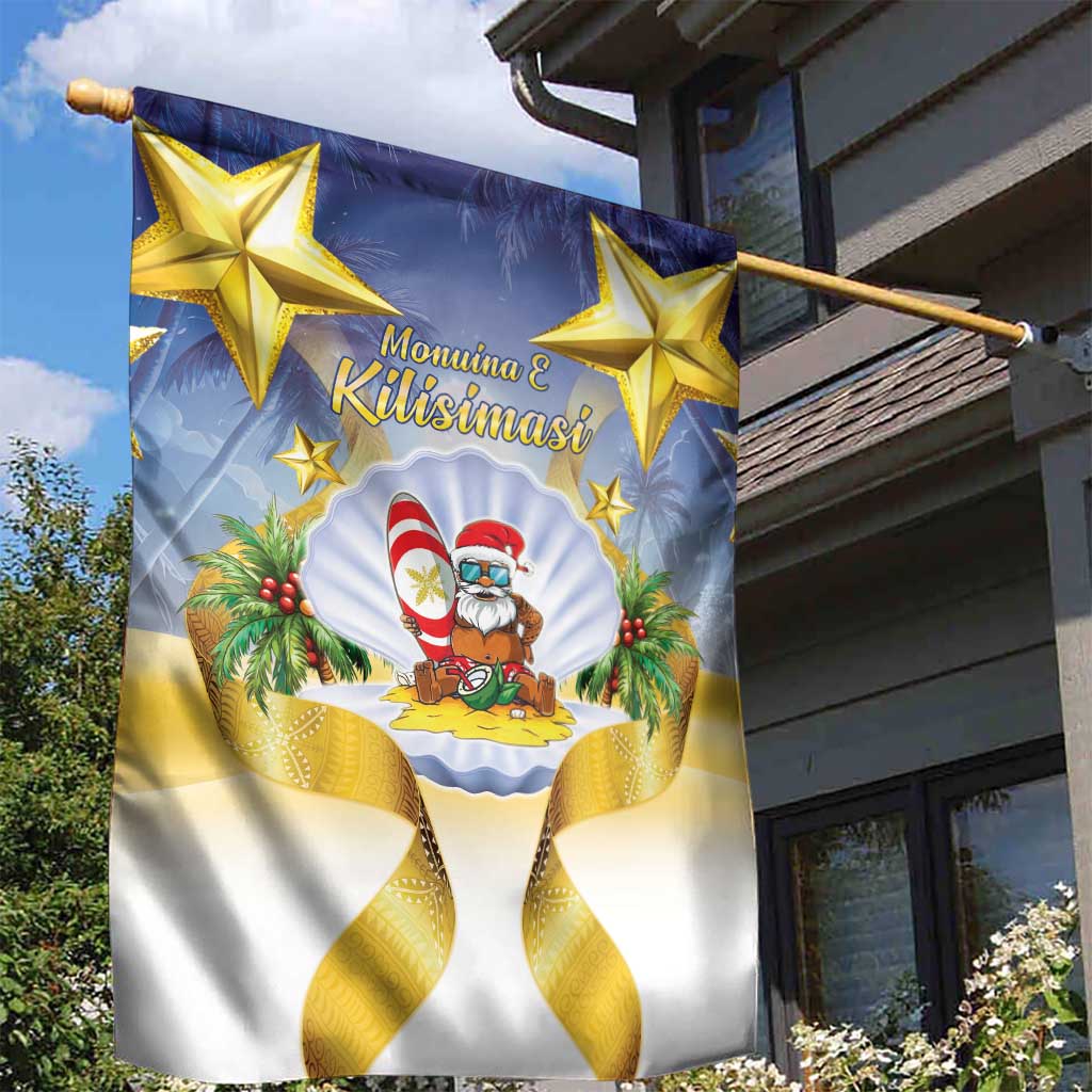 Niue Christmas Garden Flag Seashell Santa Beach Vibes - Polynesian Pride