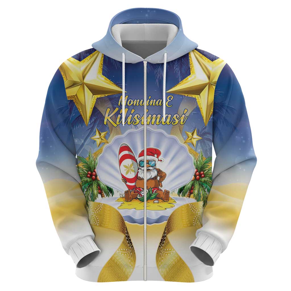 Niue Christmas Hoodie Seashell Santa Beach Vibes - Polynesian Pride