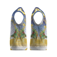 Niue Christmas Knitted V-Neck Vest Seashell Santa Beach Vibes - Polynesian Pride