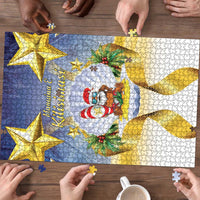 Niue Christmas Puzzle Seashell Santa Beach Vibes - Polynesian Pride