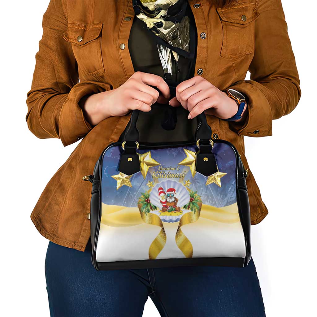 Niue Christmas Shoulder Handbag Seashell Santa Beach Vibes - Polynesian Pride