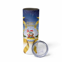 Niue Christmas Skinny Tumbler Seashell Santa Beach Vibes - Polynesian Pride