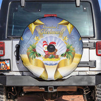 Niue Christmas Spare Tire Cover Seashell Santa Beach Vibes - Polynesian Pride
