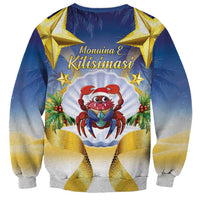 Niue Christmas Sweatshirt Seashell Santa Beach Vibes - Polynesian Pride