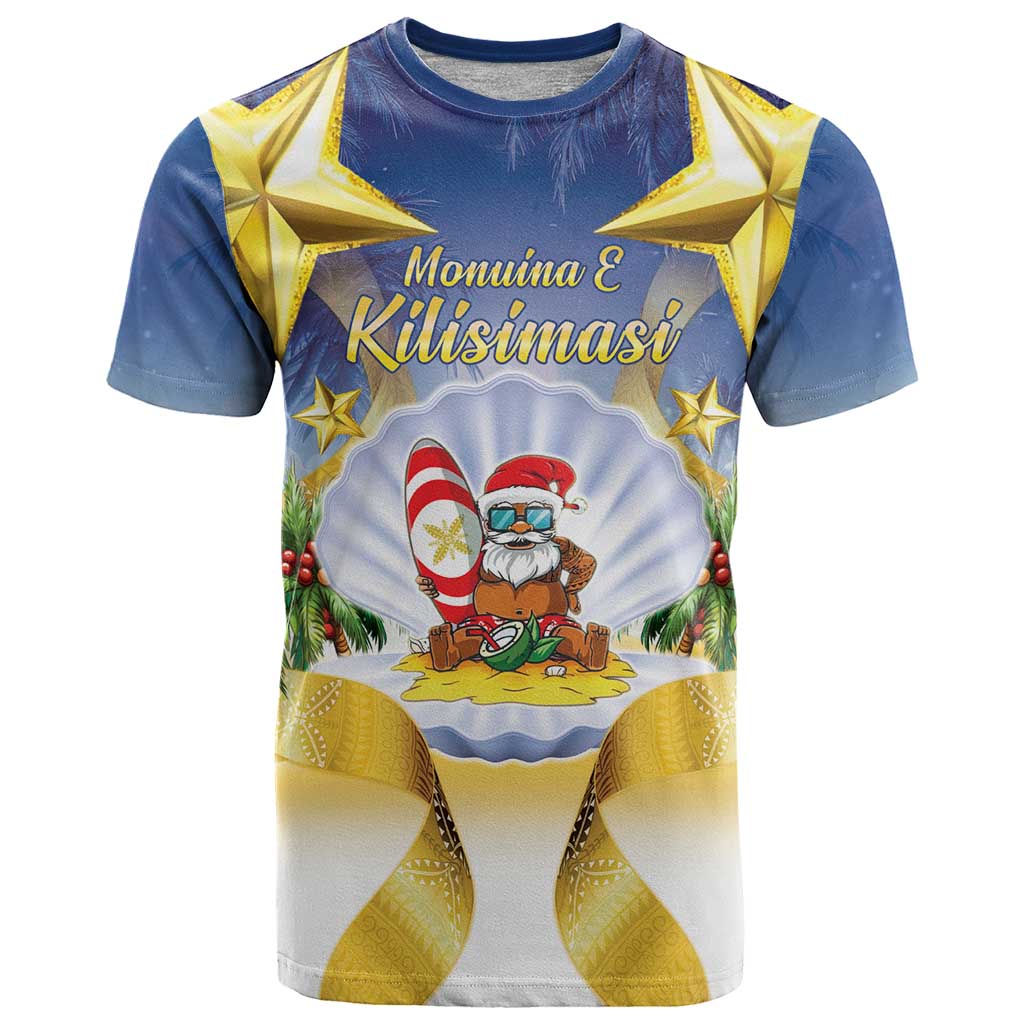 Niue Christmas T Shirt Seashell Santa Beach Vibes - Polynesian Pride