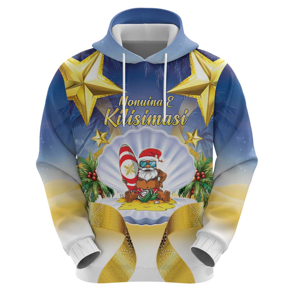 Niue Christmas Zip Hoodie Seashell Santa Beach Vibes - Polynesian Pride