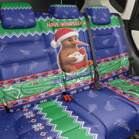New Zealand Christmas Back Car Seat Cover Have Yourself A Kiwi-tastic Christmas - Polynesian Pride