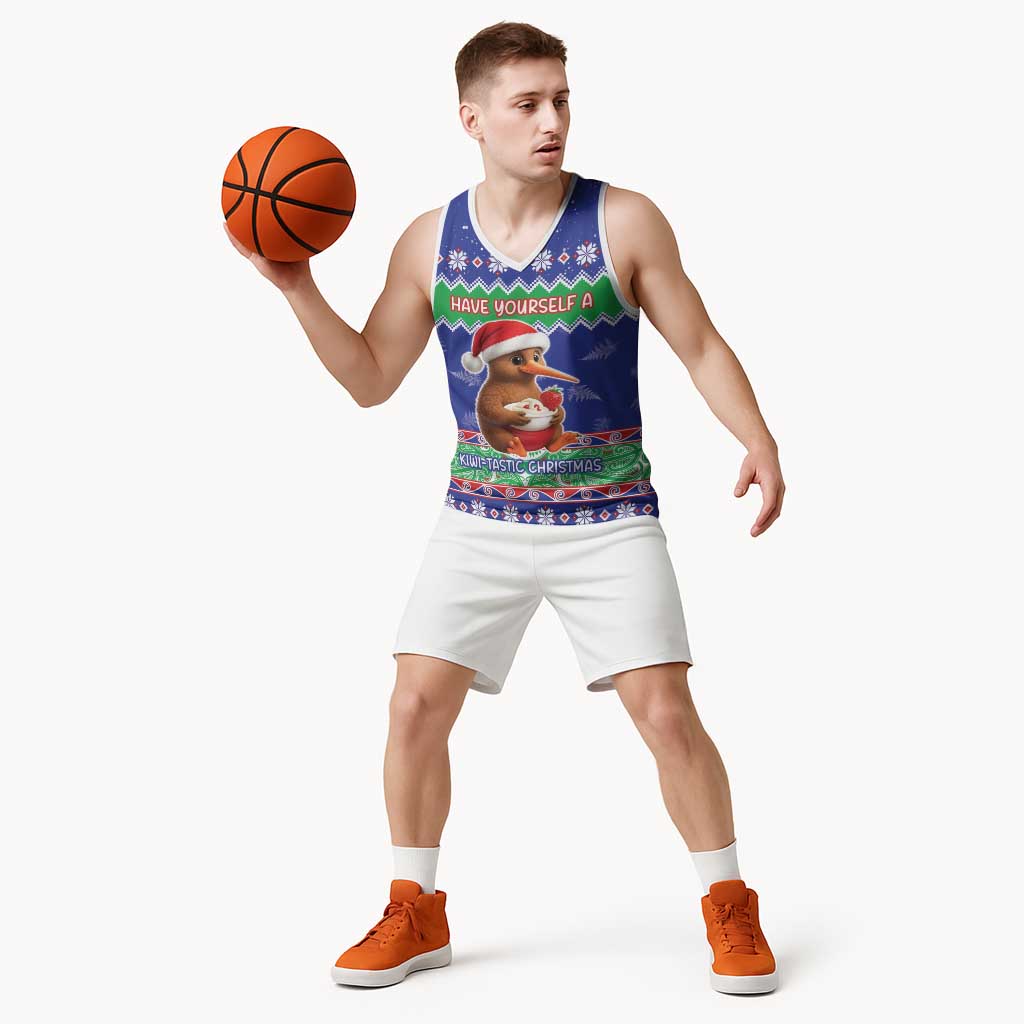 New Zealand Christmas Basketball Jersey Have Yourself A Kiwi-tastic Christmas - Polynesian Pride