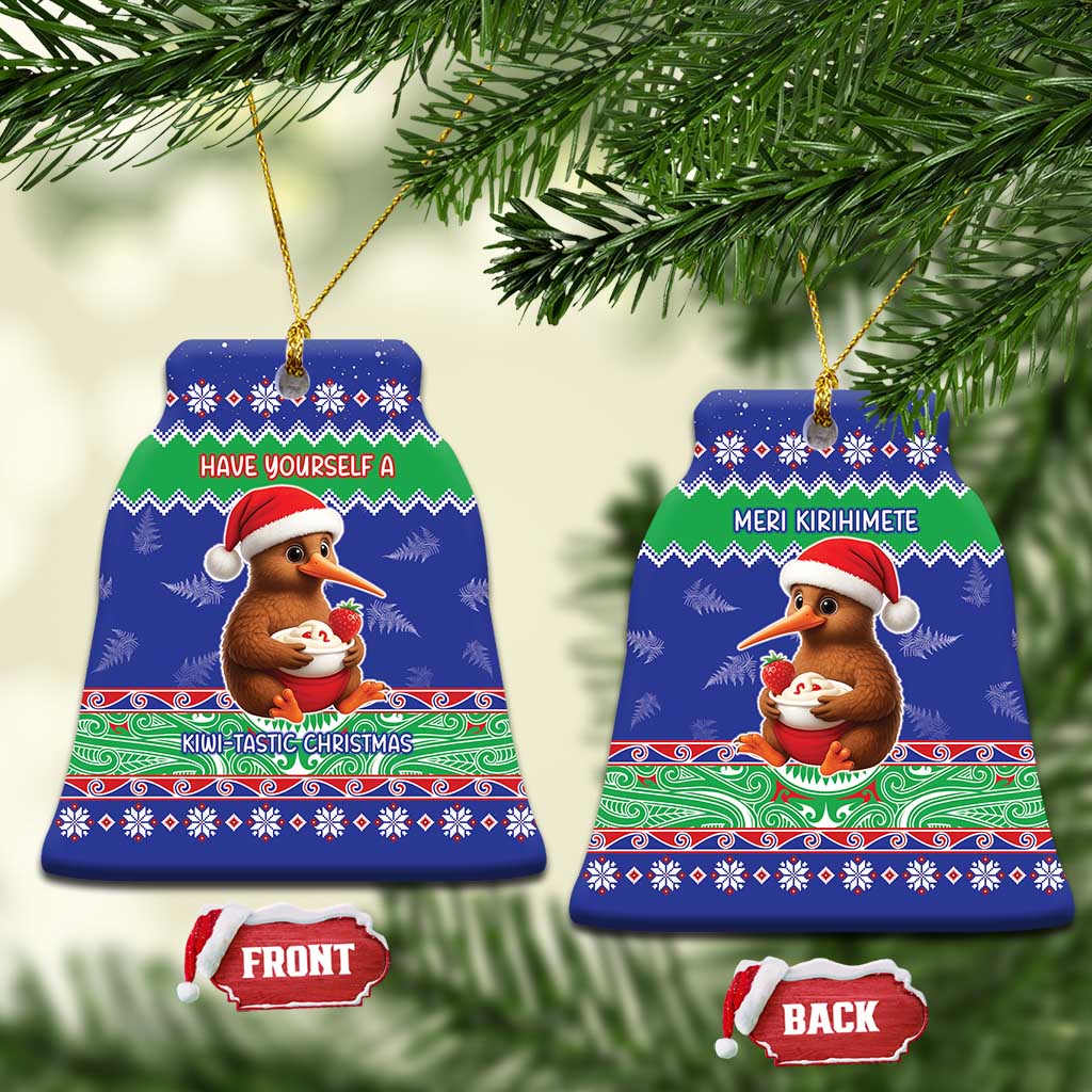New Zealand Christmas Ceramic Ornament Have Yourself A Kiwi-tastic Christmas - Polynesian Pride