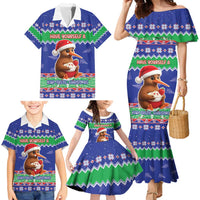 New Zealand Christmas Family Matching Mermaid Dress and Hawaiian Shirt Have Yourself A Kiwi-tastic Christmas - Polynesian Pride