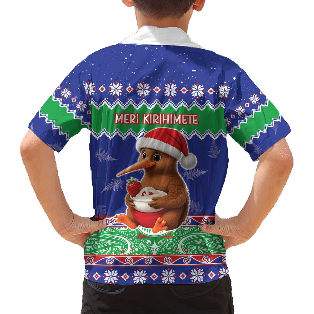 New Zealand Christmas Family Matching Off Shoulder Maxi Dress and Hawaiian Shirt Have Yourself A Kiwi-tastic Christmas - Polynesian Pride