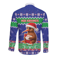 New Zealand Christmas Long Sleeve Button Shirt Have Yourself A Kiwi-tastic Christmas - Polynesian Pride