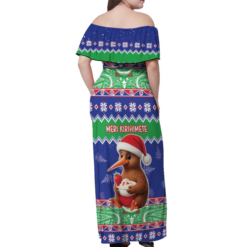 New Zealand Christmas Off Shoulder Maxi Dress Have Yourself A Kiwi-tastic Christmas - Polynesian Pride