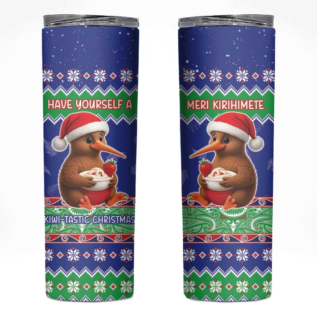 New Zealand Christmas Skinny Tumbler Have Yourself A Kiwi-tastic Christmas - Polynesian Pride