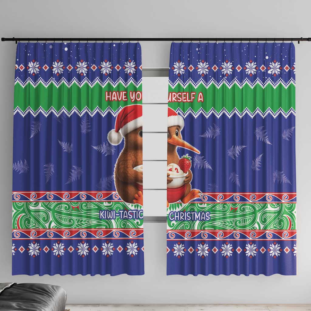 New Zealand Christmas Window Curtain Have Yourself A Kiwi-tastic Christmas - Polynesian Pride
