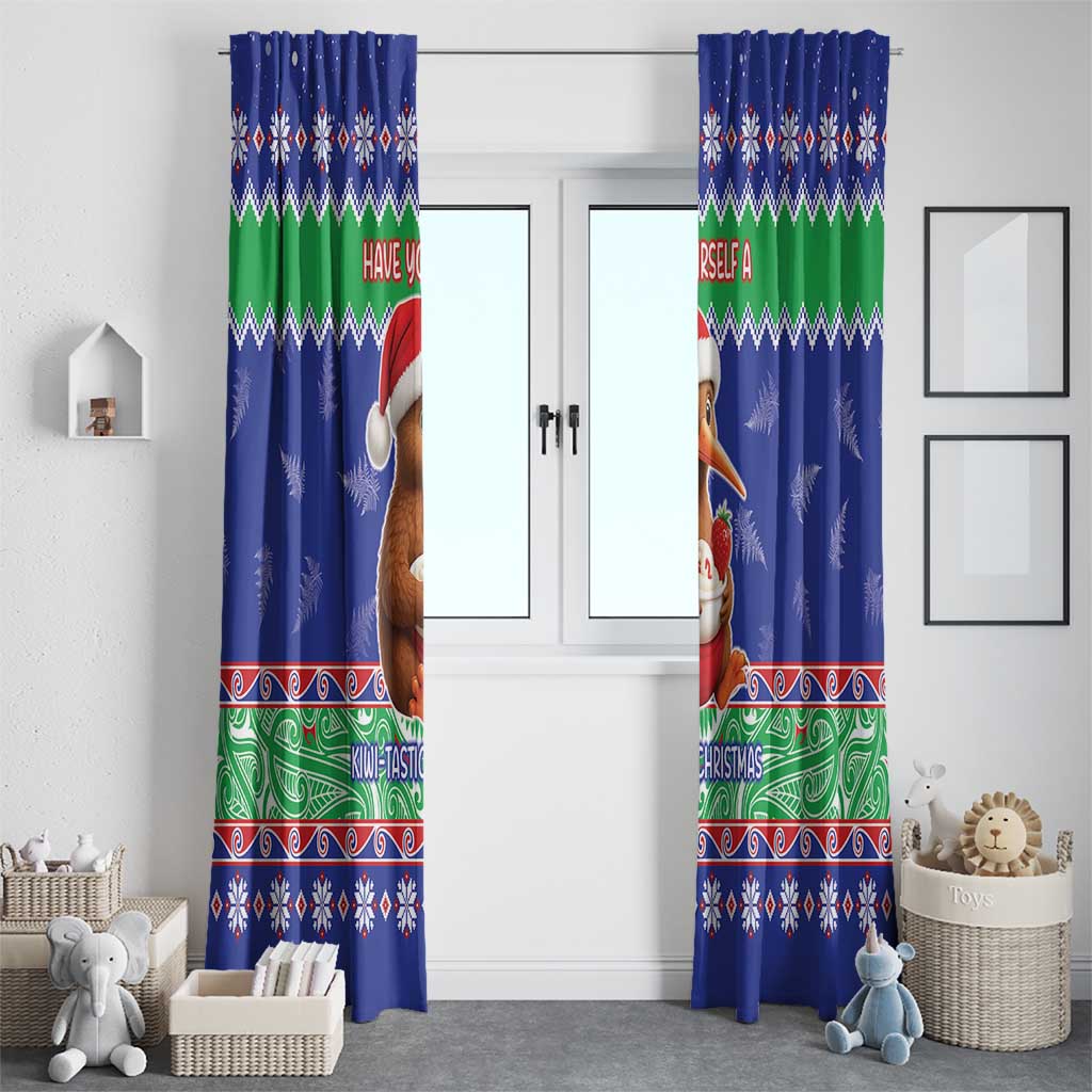 New Zealand Christmas Window Curtain Have Yourself A Kiwi-tastic Christmas - Polynesian Pride