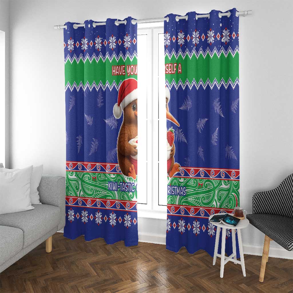 New Zealand Christmas Window Curtain Have Yourself A Kiwi-tastic Christmas - Polynesian Pride