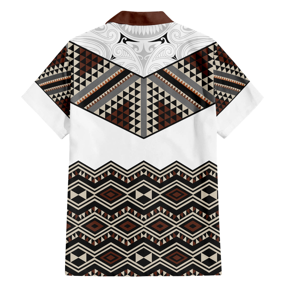 New Zealand Aotearoa Family Matching Off Shoulder Short Dress and Hawaiian Shirt Taniko Art Simple Style LT05 - Polynesian Pride