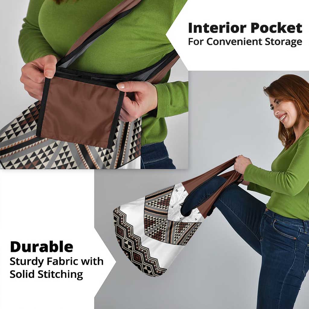 New Zealand Aotearoa Grocery Bag Taniko Art Simple Style