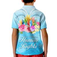 Universal Human Rights Month Kid Polo Shirt Polynesian Style LT05 - Polynesian Pride