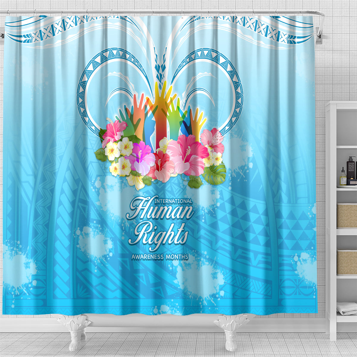 Universal Human Rights Month Shower Curtain Polynesian Style LT05 - Polynesian Pride