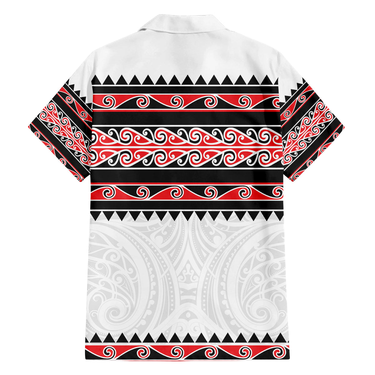 New Zealand Aotearoa Family Matching Long Sleeve Bodycon Dress and Hawaiian Shirt With Kowhaiwhai Pattern Red Version LT05 - Polynesian Pride