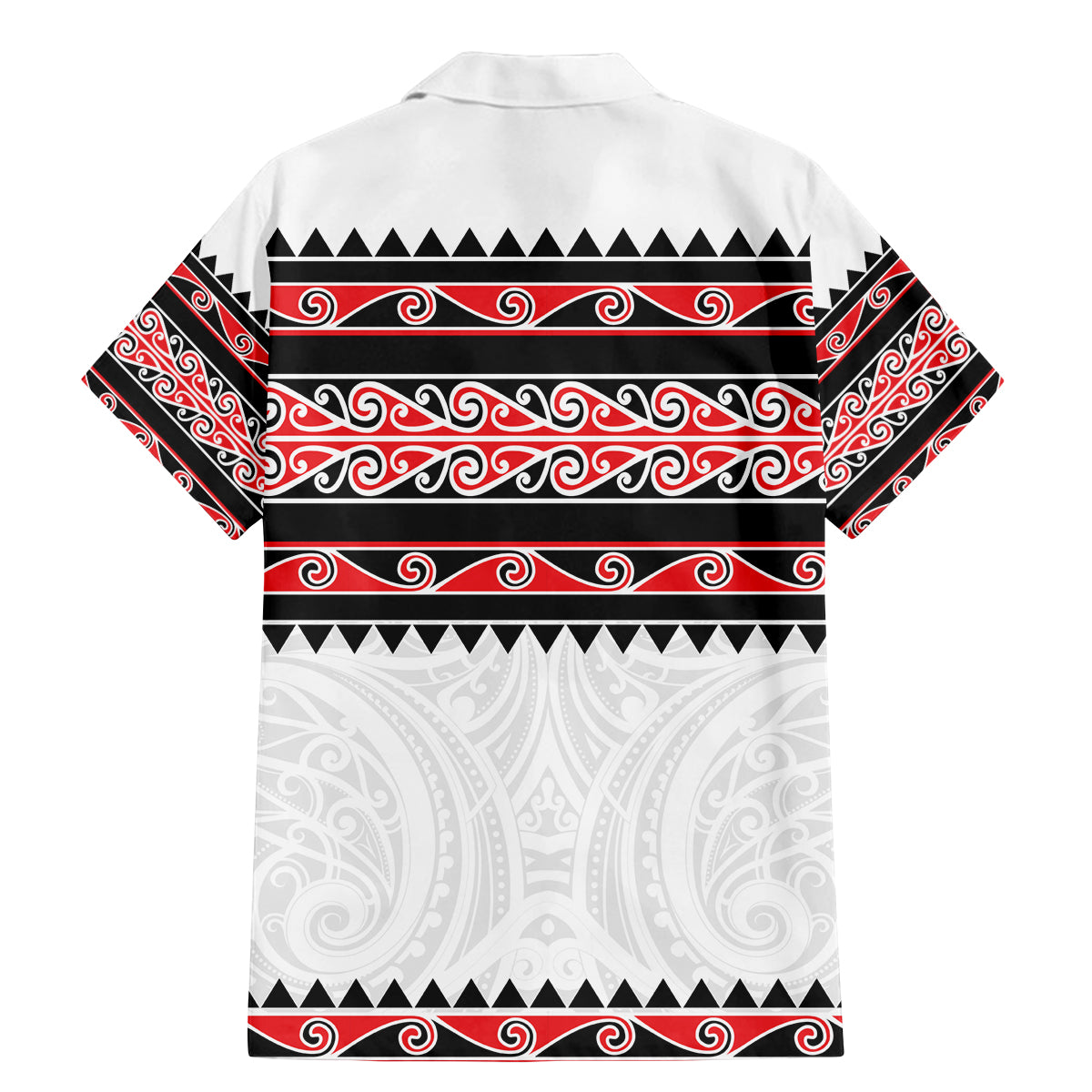 New Zealand Aotearoa Family Matching Mermaid Dress and Hawaiian Shirt With Kowhaiwhai Pattern Red Version LT05 - Polynesian Pride