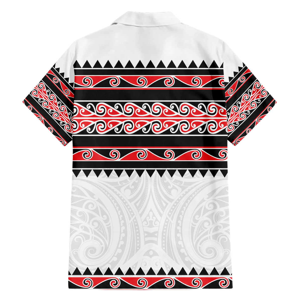 New Zealand Aotearoa Family Matching Short Sleeve Bodycon Dress and Hawaiian Shirt With Kowhaiwhai Pattern Red Version LT05 - Polynesian Pride