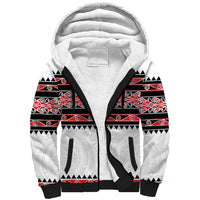 New Zealand Aotearoa Sherpa Hoodie With Kowhaiwhai Pattern Red Version LT05 Unisex Red - Polynesian Pride