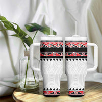 New Zealand Aotearoa Tumbler With Handle With Kowhaiwhai Pattern Red Version