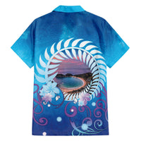 New Zealand Matapouri Beach Landscape Family Matching Off The Shoulder Long Sleeve Dress and Hawaiian Shirt