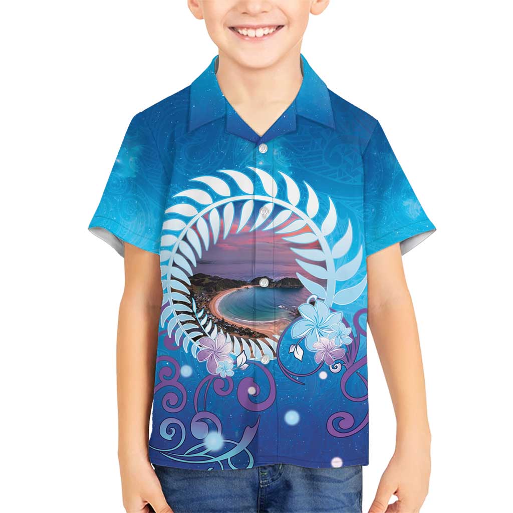 New Zealand Matapouri Beach Landscape Family Matching Summer Maxi Dress and Hawaiian Shirt