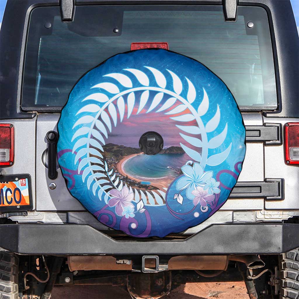 New Zealand Matapouri Beach Landscape Spare Tire Cover LT05 Blue - Polynesian Pride
