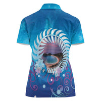 New Zealand Matapouri Beach Landscape Women Polo Shirt