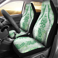 Aloha Hawaii Palaka Car Seat Cover Green Plumeria Lei LT05 - Polynesian Pride