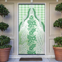 Aloha Hawaii Palaka Door Cover Green Plumeria Lei LT05 Green - Polynesian Pride