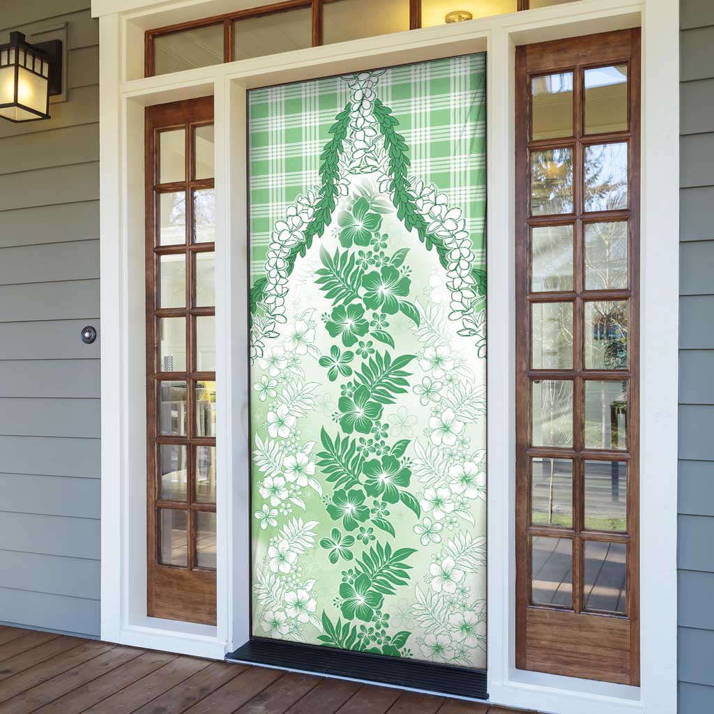 Aloha Hawaii Palaka Door Cover Green Plumeria Lei LT05 - Polynesian Pride