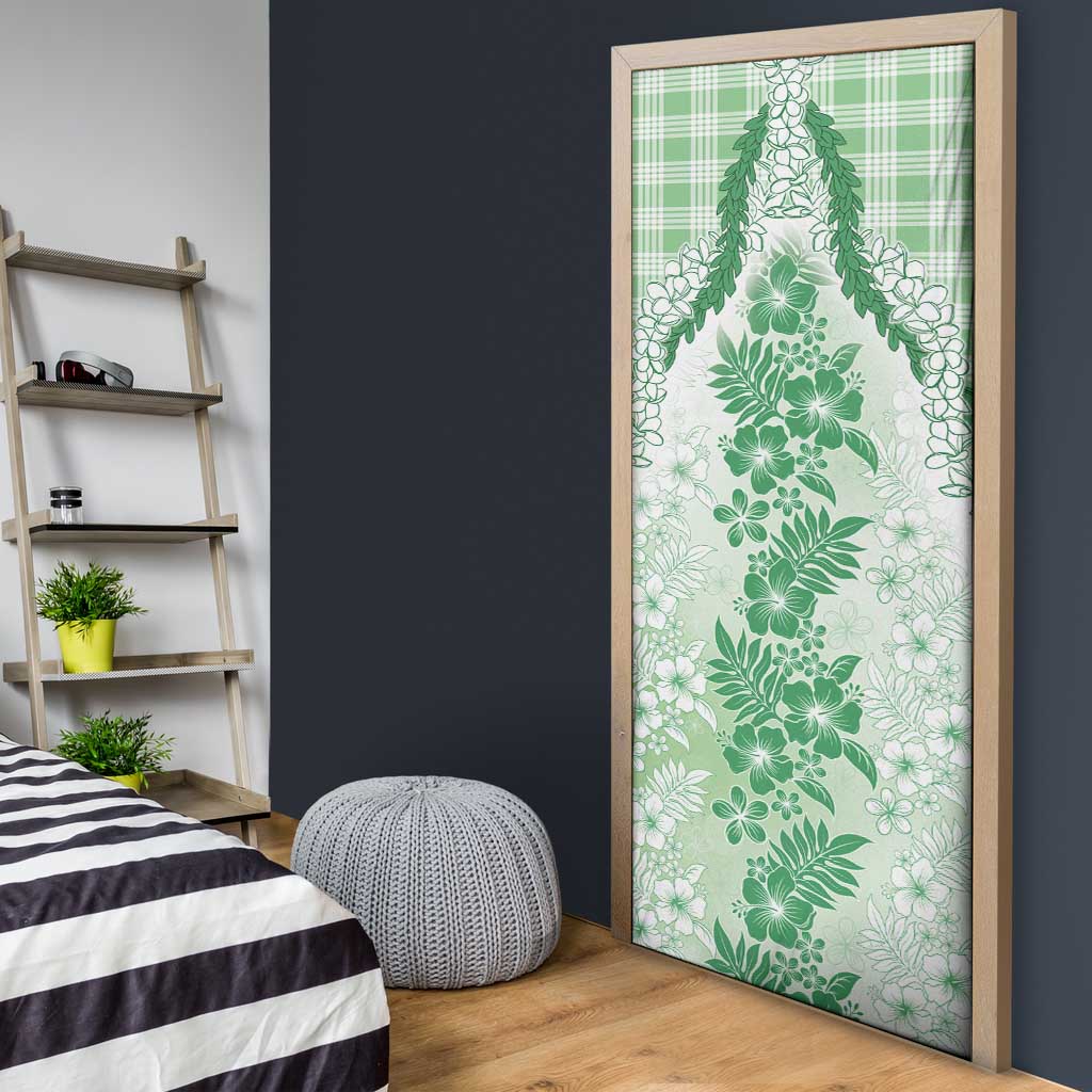 Aloha Hawaii Palaka Door Cover Green Plumeria Lei LT05 - Polynesian Pride