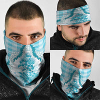 Aloha Hawaii Palaka Neck Gaiter Blue Plumeria Lei - Polynesian Pride
