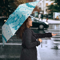 Aloha Hawaii Palaka Umbrella Blue Plumeria Lei - Polynesian Pride