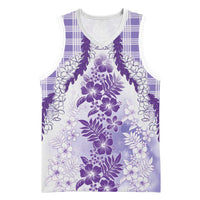 Aloha Hawaii Palaka Basketball Jersey Purple Plumeria Lei LT05 Unisex Purple - Polynesian Pride