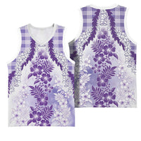 Aloha Hawaii Palaka Basketball Jersey Purple Plumeria Lei LT05 - Polynesian Pride