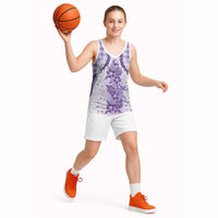 Aloha Hawaii Palaka Basketball Jersey Purple Plumeria Lei LT05 - Polynesian Pride