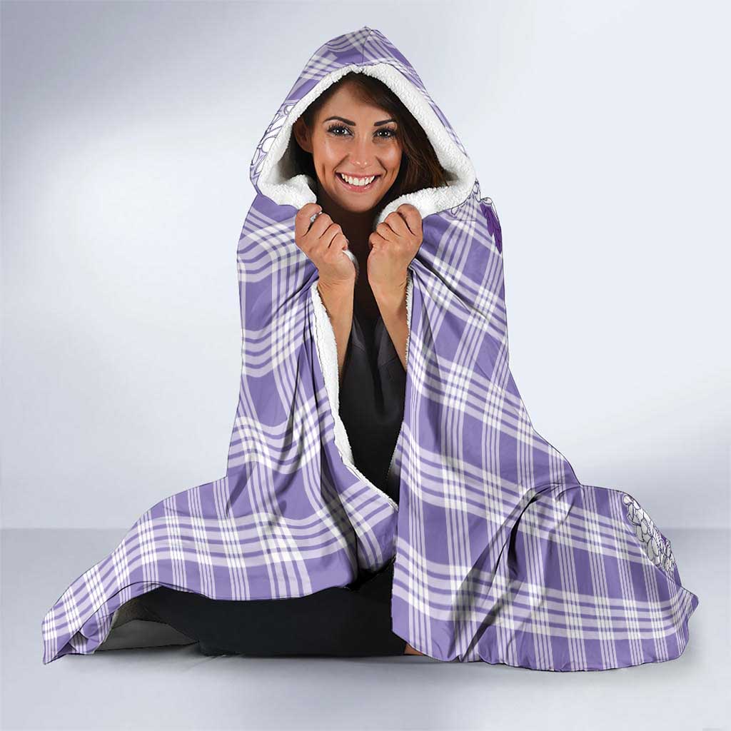 Aloha Hawaii Palaka Hooded Blanket Purple Plumeria Lei LT05 - Polynesian Pride